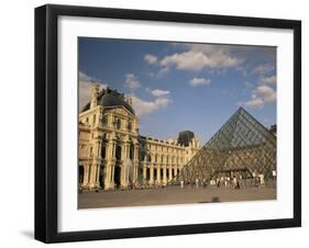 La Pyramide and the Musee Du Louvre, Paris, France-Lee Frost-Framed Photographic Print