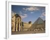 La Pyramide and the Musee Du Louvre, Paris, France-Lee Frost-Framed Photographic Print