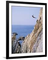 La Quebrada, Cliff Diver, Acapulco, Mexico-Steve Vidler-Framed Photographic Print