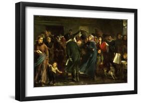 La Queue À La Boucherie (Queue at Butcher's Shop), 1871-Clément-Auguste Andrieux (Attr to)-Framed Giclee Print