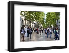 La Rambla, Barcelona, Katalonia, Spain-null-Framed Art Print