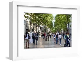 La Rambla, Barcelona, Katalonia, Spain-null-Framed Art Print