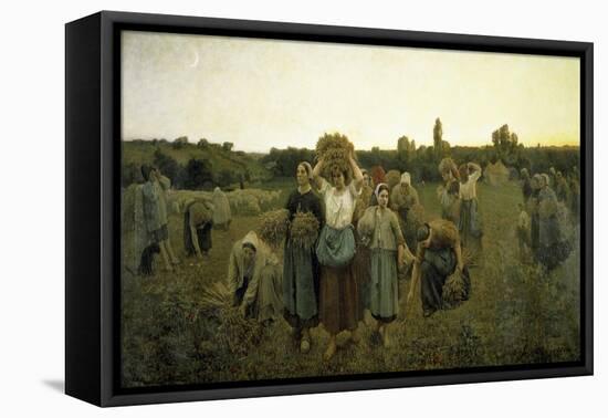 La Rappel Des Glaneursthe Recall of the Gleaners-Jules Breton-Framed Stretched Canvas