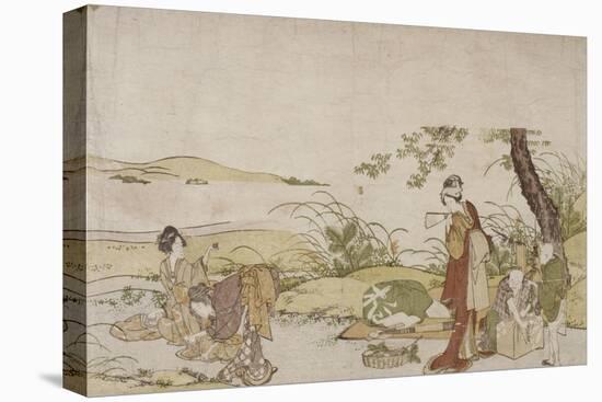 La récolte de champignons-Katsushika Hokusai-Stretched Canvas