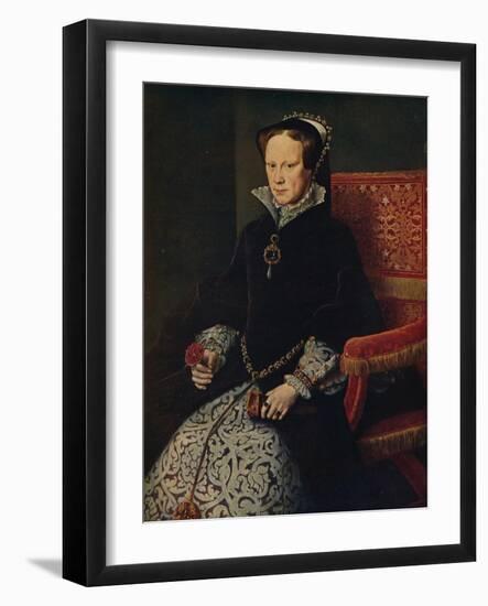 'La Reina Maria De Inglaterra', (Mary Tudor, Queen of England), 1554, (c1934)-Antonis Mor-Framed Giclee Print