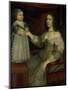 La reine Anne d'Autriche avec Louis XIV enfant alors Dauphin (avant 1643)-null-Mounted Giclee Print