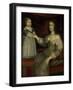 La reine Anne d'Autriche avec Louis XIV enfant alors Dauphin (avant 1643)-null-Framed Giclee Print