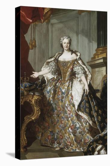 La reine de France Marie Leczinska (1703-1768)-Louis Tocque-Stretched Canvas