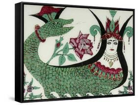 La reine des serpents Shahmaran-null-Framed Stretched Canvas