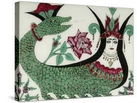 La reine des serpents Shahmaran-null-Stretched Canvas
