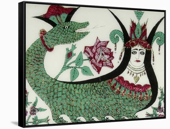 La reine des serpents Shahmaran-null-Framed Stretched Canvas