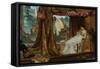 La Rencontre Entre Antoine Et Cleopatre - La Reine D'egypte Cleopatre (79-30 Avant Jc) Rencontre So-Lawrence Alma-Tadema-Framed Stretched Canvas