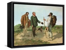 La Rencontre or Bonjour Monsieur Courbet, 1854-Gustave Courbet-Framed Stretched Canvas