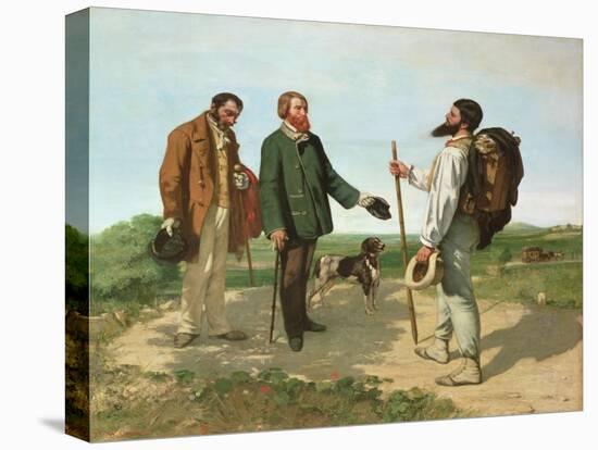 La Rencontre or Bonjour Monsieur Courbet, 1854-Gustave Courbet-Stretched Canvas