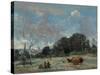 La Rentree Des Foins a Marcoussis, 1870-74-Jean-Baptiste-Camille Corot-Stretched Canvas