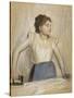 La repasseuse-Edgar Degas-Stretched Canvas