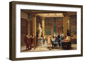 La Répétition du "Joueur de Flûte..." et de "la Femme de Diomède" dans l'atrium de la Maison-Gustave Clarence Rodolphe Boulanger-Framed Giclee Print