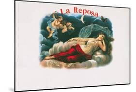 La Reposa Cigar Label-null-Mounted Giclee Print