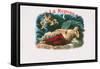 La Reposa Cigar Label-null-Framed Stretched Canvas