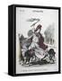 La Republique Chassant La Basse-Cour Des Tuilleries, Allegorical Cartoon, 1870-1871-null-Framed Stretched Canvas