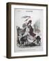 La Republique Chassant La Basse-Cour Des Tuilleries, Allegorical Cartoon, 1870-1871-null-Framed Giclee Print