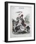 La Republique Chassant La Basse-Cour Des Tuilleries, Allegorical Cartoon, 1870-1871-null-Framed Giclee Print