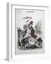 La Republique Chassant La Basse-Cour Des Tuilleries, Allegorical Cartoon, 1870-1871-null-Framed Giclee Print