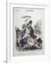 La Republique Chassant La Basse-Cour Des Tuilleries, Allegorical Cartoon, 1870-1871-null-Framed Giclee Print