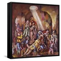 La Résurrection de Lazare-Charles-Georges Dufresne-Framed Stretched Canvas