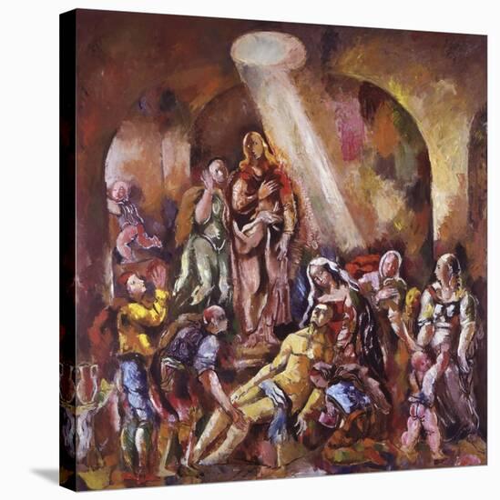 La Résurrection de Lazare-Charles-Georges Dufresne-Stretched Canvas