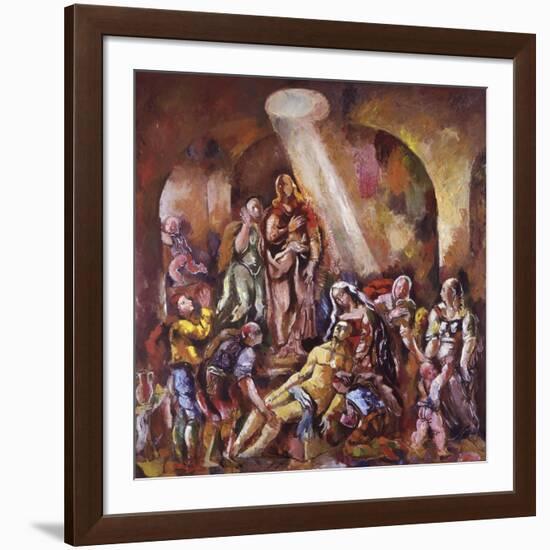 La Résurrection de Lazare-Charles-Georges Dufresne-Framed Giclee Print