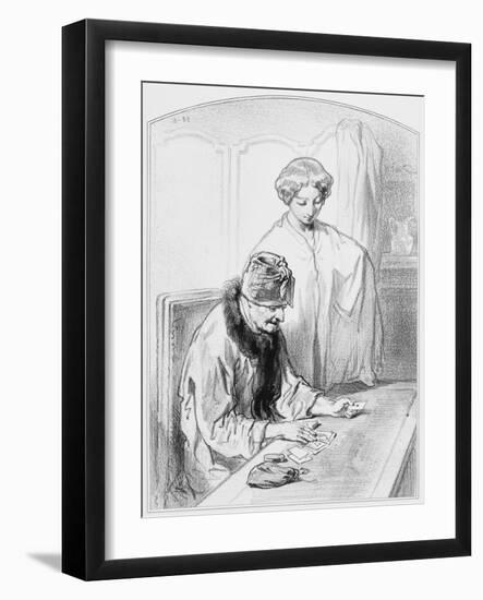 La Réussite, Plate 12 from Les Toquades, 1858-Paul Gavarni-Framed Giclee Print