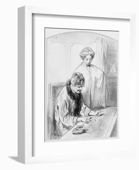 La Réussite, Plate 12 from Les Toquades, 1858-Paul Gavarni-Framed Giclee Print