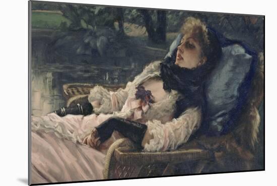 La rêveuse ou Soirée d'été-James Tissot-Mounted Giclee Print