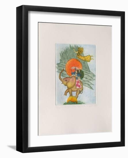 La Rivière Aux Éléphants-Françoise Deberdt-Framed Limited Edition