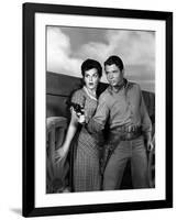 La riviere sanglante (DRUMS ACROSS THE RIVER) by Nathan Juran with Lisa Gaye and Audie Murphy, 1954-null-Framed Photo