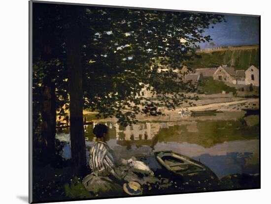 La rivière-Claude Monet-Mounted Giclee Print