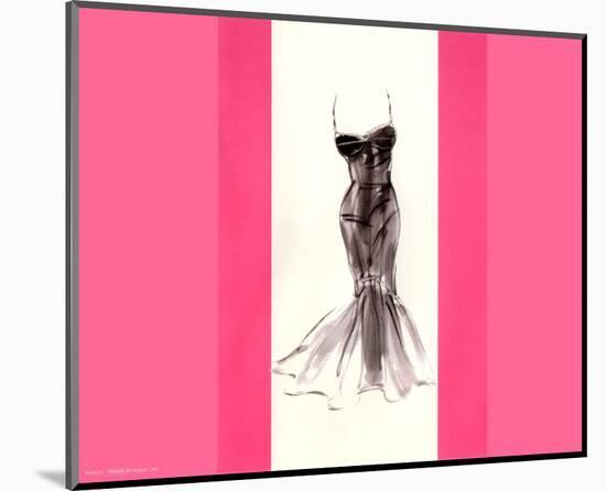 La Robe Noire avec Rouge-null-Mounted Art Print