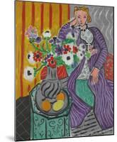 La Robe Violette et Anemones-Henri Matisse-Mounted Art Print
