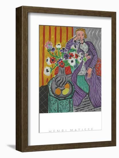 La Robe Violette et Anemones-Henri Matisse-Framed Art Print