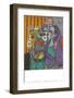 La Robe Violette et Anemones-Henri Matisse-Framed Art Print