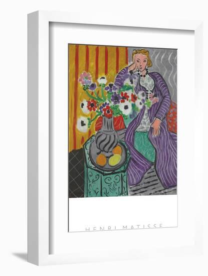 La Robe Violette et Anemones-Henri Matisse-Framed Art Print