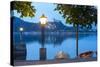 La Rocca Fortress Viewed from Arona at Dusk, Lake Maggiore, Piedmont, Italy-Doug Pearson-Stretched Canvas