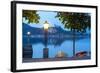 La Rocca Fortress Viewed from Arona at Dusk, Lake Maggiore, Piedmont, Italy-Doug Pearson-Framed Photographic Print