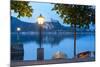La Rocca Fortress Viewed from Arona at Dusk, Lake Maggiore, Piedmont, Italy-Doug Pearson-Mounted Photographic Print