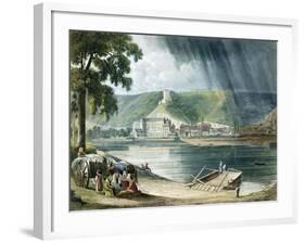 La Roche, from Views on the Seine, Engraved by Thomas Sutherland-John Gendall-Framed Giclee Print