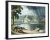 La Roche, from Views on the Seine, Engraved by Thomas Sutherland-John Gendall-Framed Giclee Print