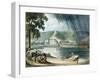 La Roche, from Views on the Seine, Engraved by Thomas Sutherland-John Gendall-Framed Giclee Print