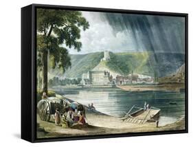 La Roche, from Views on the Seine, Engraved by Thomas Sutherland-John Gendall-Framed Stretched Canvas