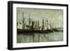 La Rochelle, Entrance to Dry Dock, 1851-Jean-Baptiste-Camille Corot-Framed Giclee Print